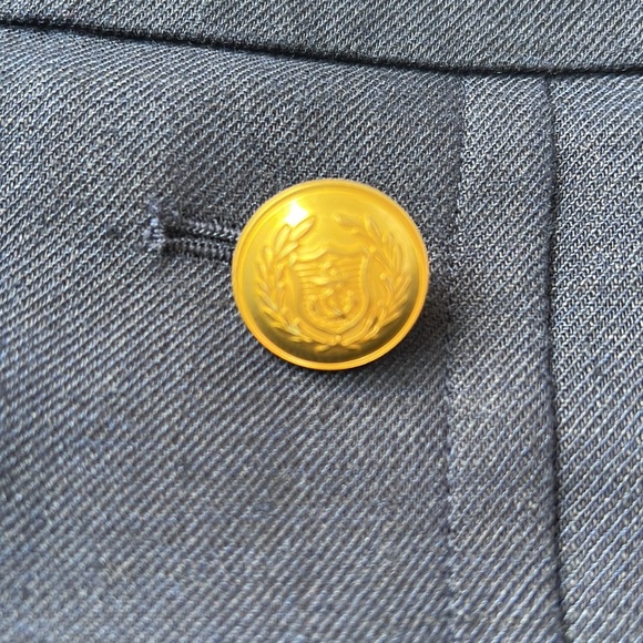 Navy linen a line skirt - Picture 4 of 5